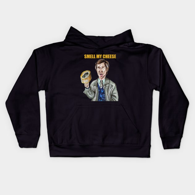 Alan caricature - "Smell my cheese" Kids Hoodie by smadge